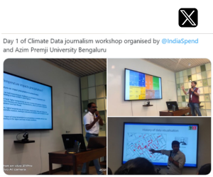 Day 1 of Climate Data journalism workshop organised