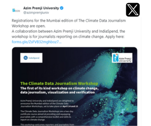 Registrations for the Mumbai edition of The Climate Data Journalism Workshop are open