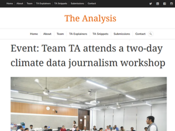 Event Team TA attends a two-day climate data journalism workshop